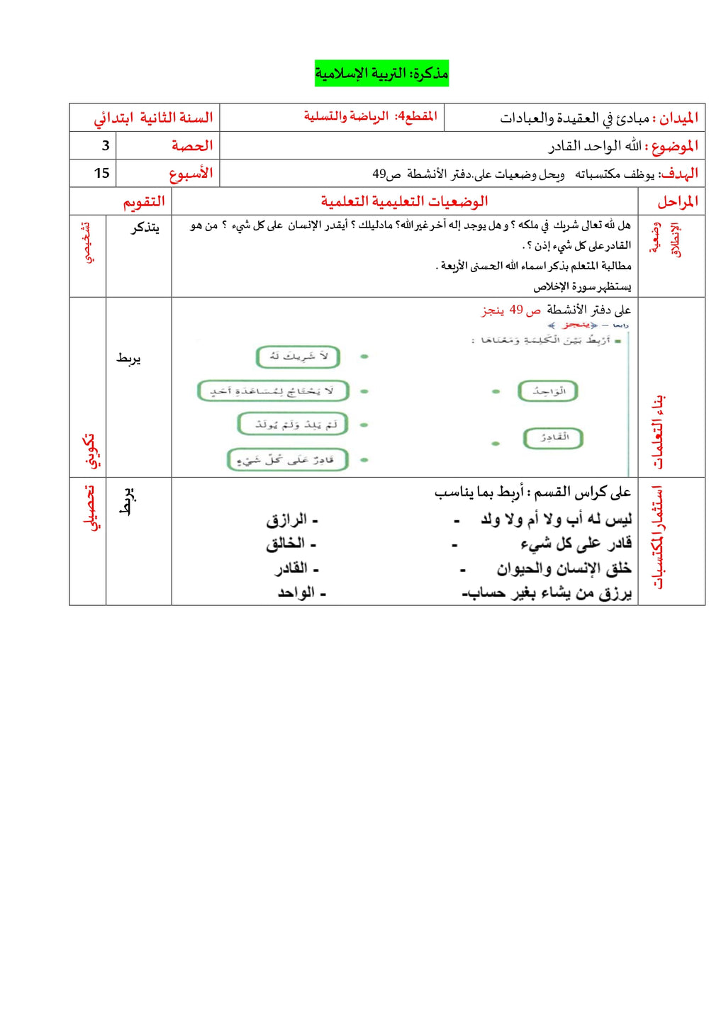 السنة الثّانية